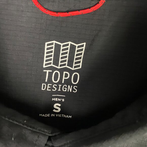 Topo Designs Shirt Men's Small Black Tech Utility Snap Snaps Hiking Outdoor - Picture 6 of 9